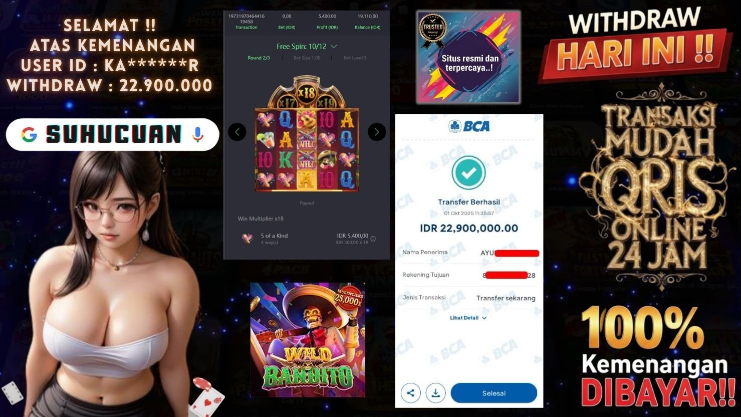 SUHUCUAN JACKPOT SLOT WILD BANDITO